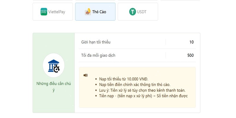 Chuyển vốn cược theo các cách truyền thống đơn giản Chuyển vốn cược theo các cách truyền thống đơn giản